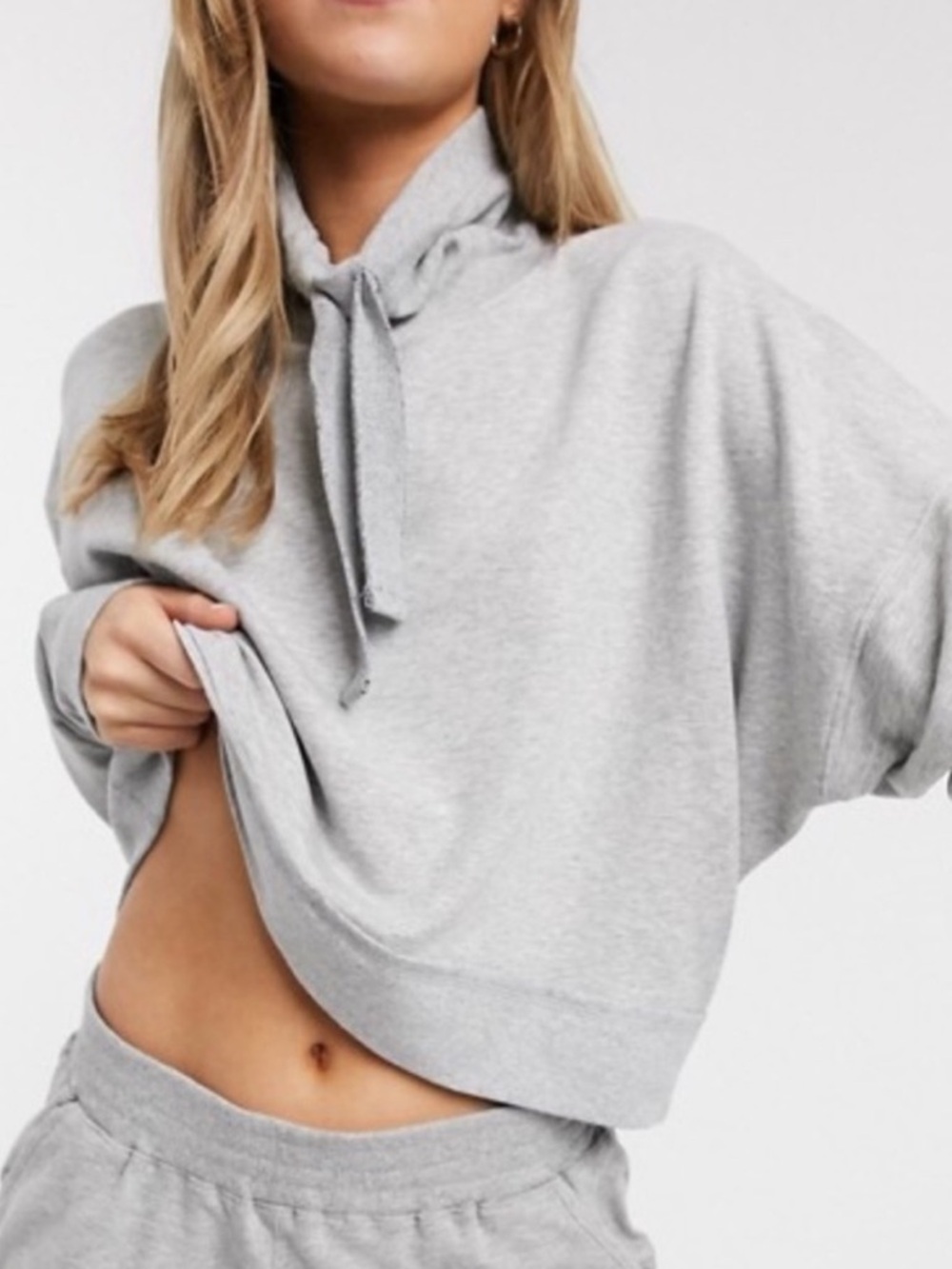 Free People Movement Gray Lara Pullover Mock Neck Sweater Small